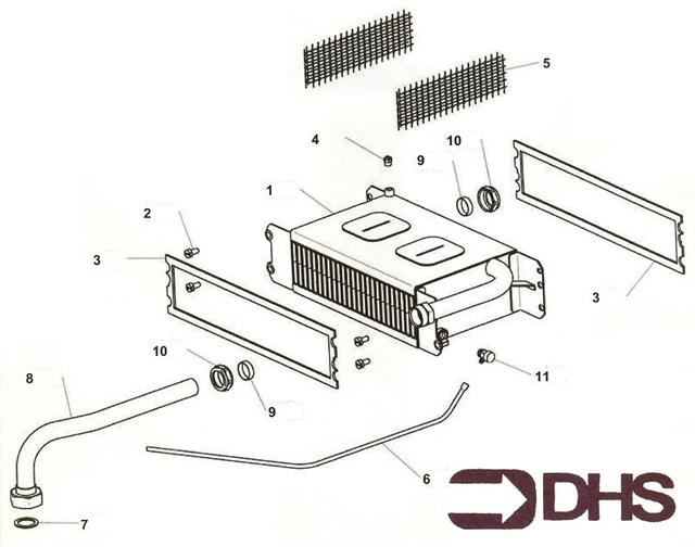 Exploded Diagram for SECONDARY HEAT EXCHANGER