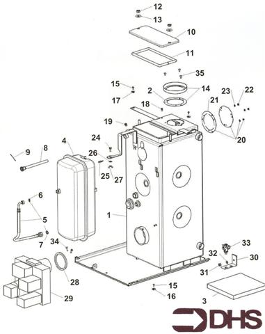 Exploded Diagram for HEAT EXCHANGER