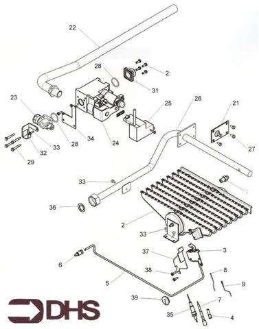 Exploded Diagram for GAS VALVE/ BURNER