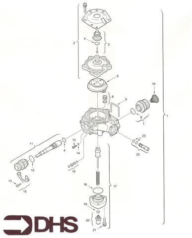 Exploded Diagram for WATER VALVE MULTI POINT (PLAST