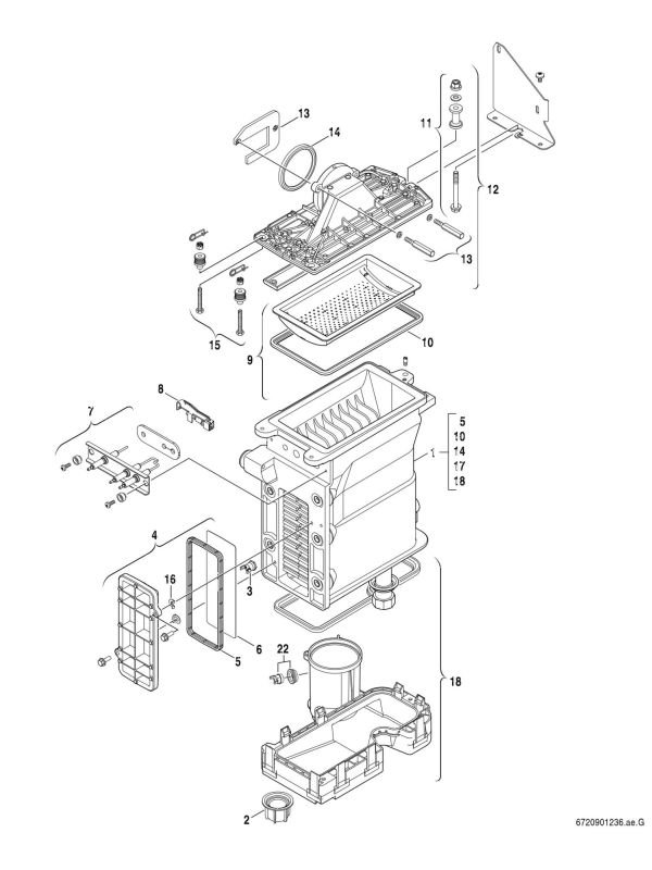 Exploded Diagram for BURNER - HEAT EXCHANGER